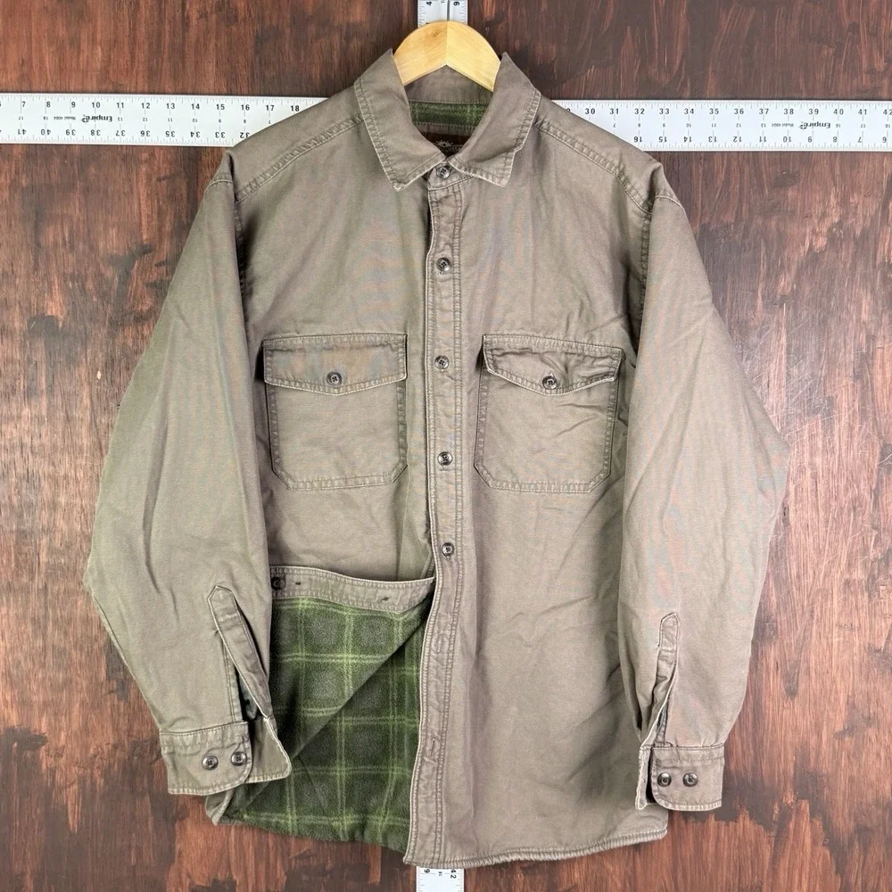 Levis Harrington Jacket Fleece Lined Button Up Coat Vintage 90s Men's Medium GUC